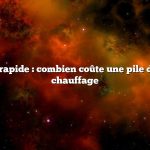 Réponse rapide : combien coûte une pile de bois de chauffage